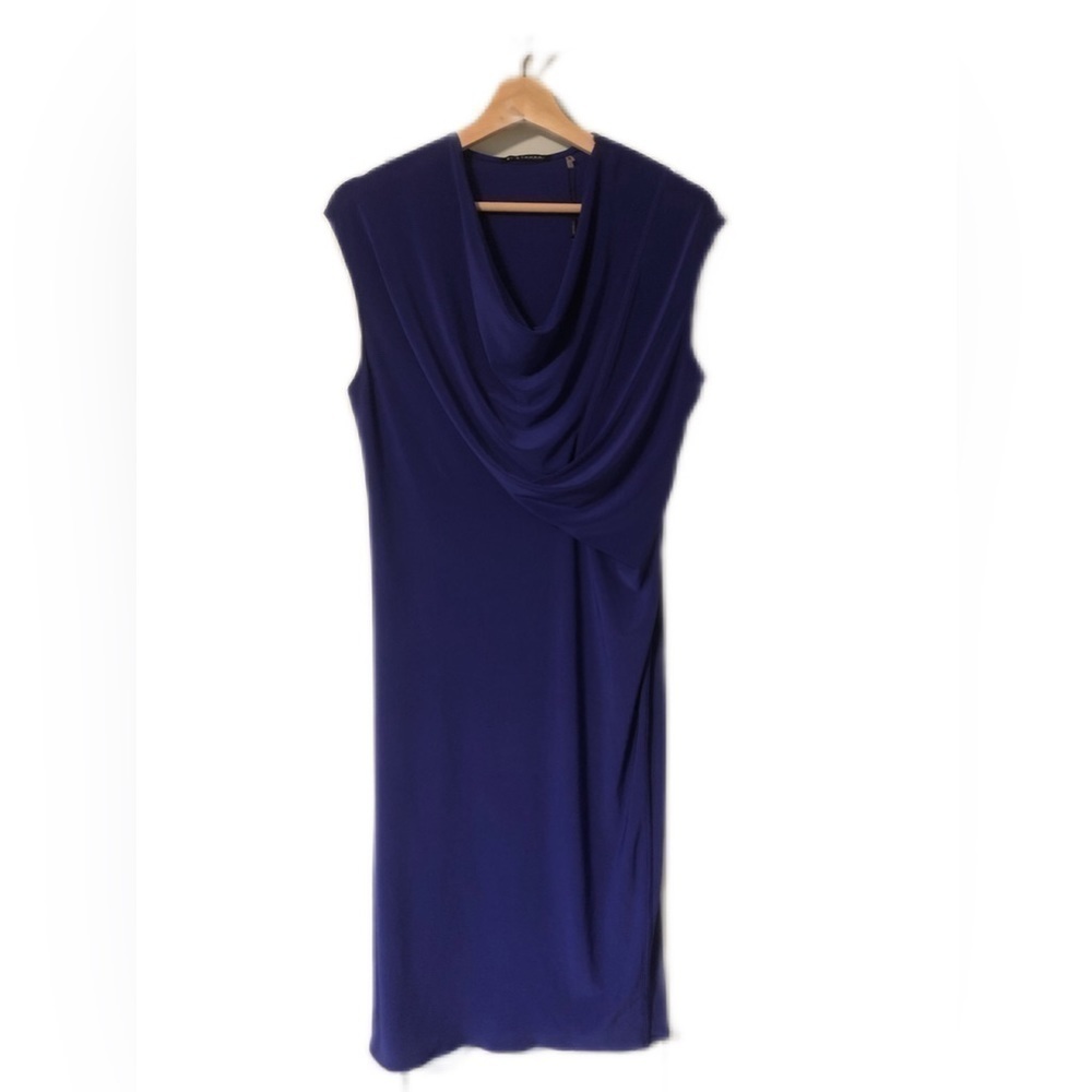 NWT Elie Tahari Size S Cowl Neck Midi Dress